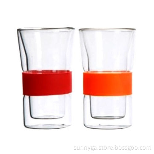 Double wall drinking glass